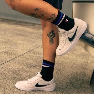 Nike SB Force 58 Skateboard Shoe - Photon Dust/Black-Photon Dust-White 8